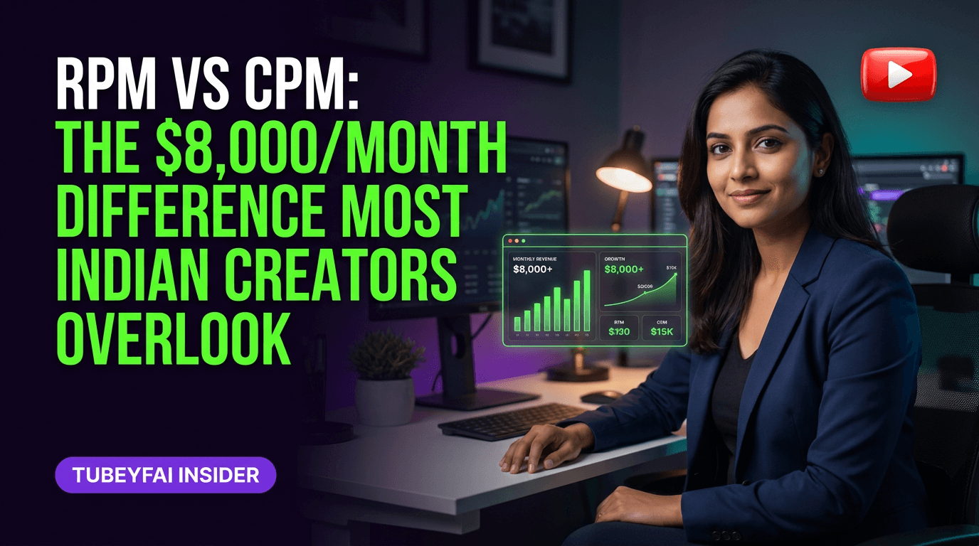 RPM vs CPM: the $8,000/Month Difference Most Indian Creators Overlook
