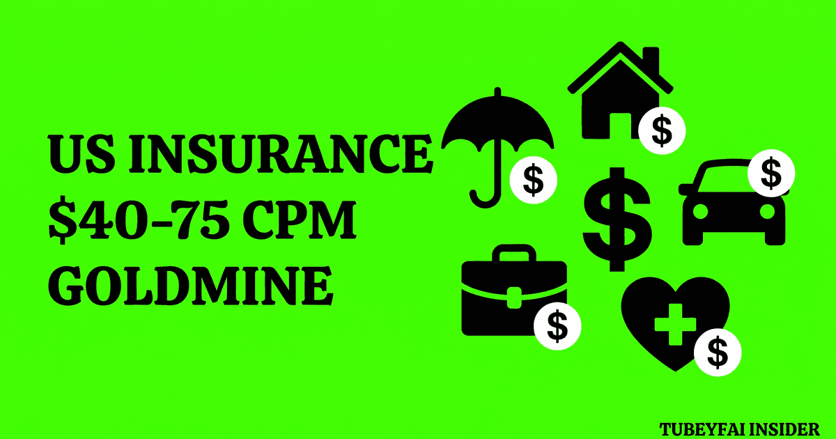 The US Insurance Niche: The $40-75 CPM Goldmine 90% of Indian Creators Ignore (And Why It's Perfect for Faceless YouTube)